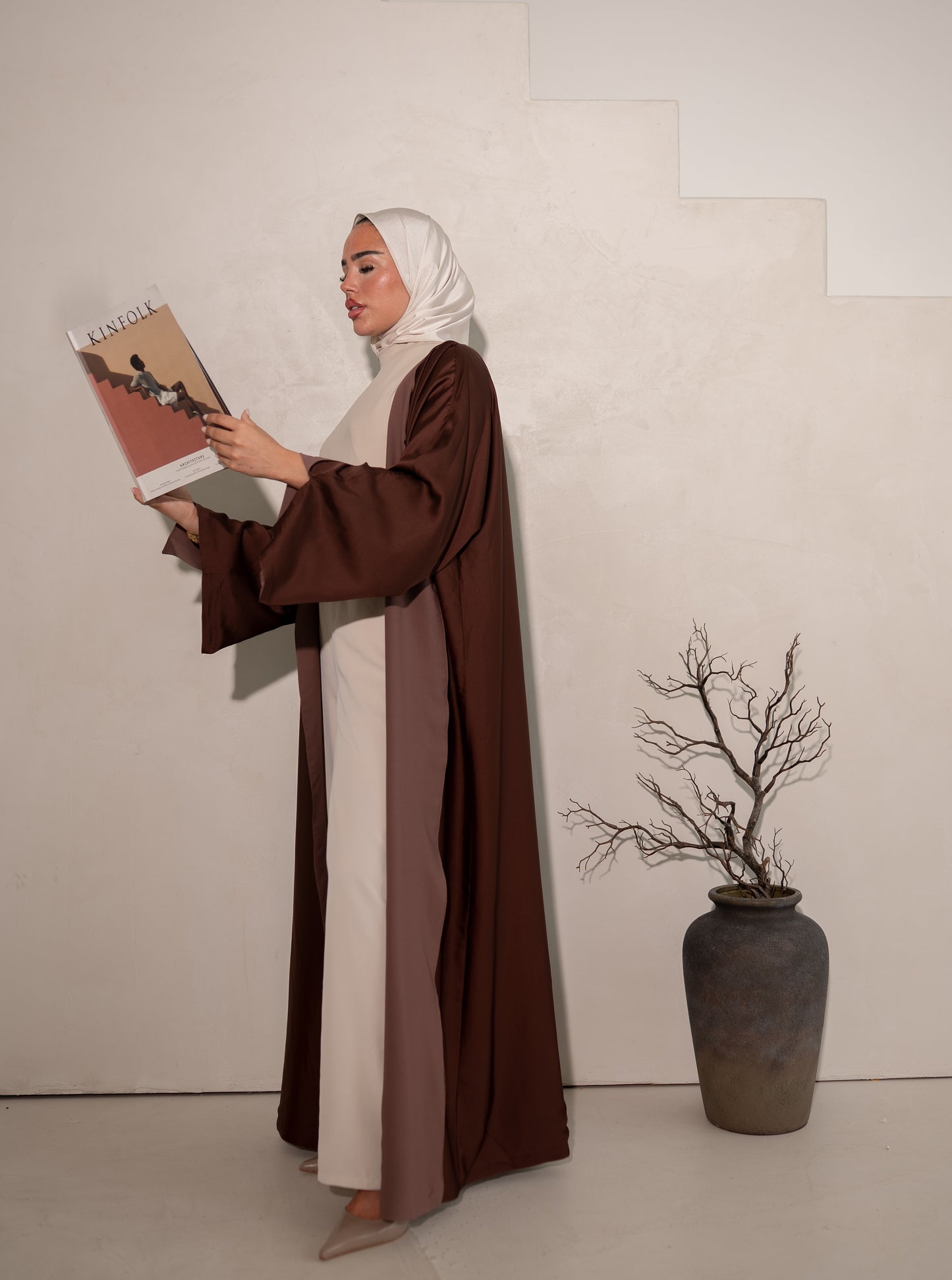 TWO-SIDED SILK ABAYA