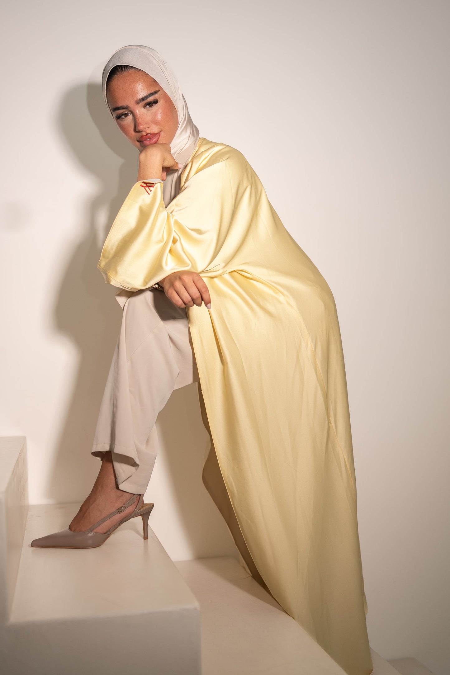 TWO-SIDED SILK ABAYA
